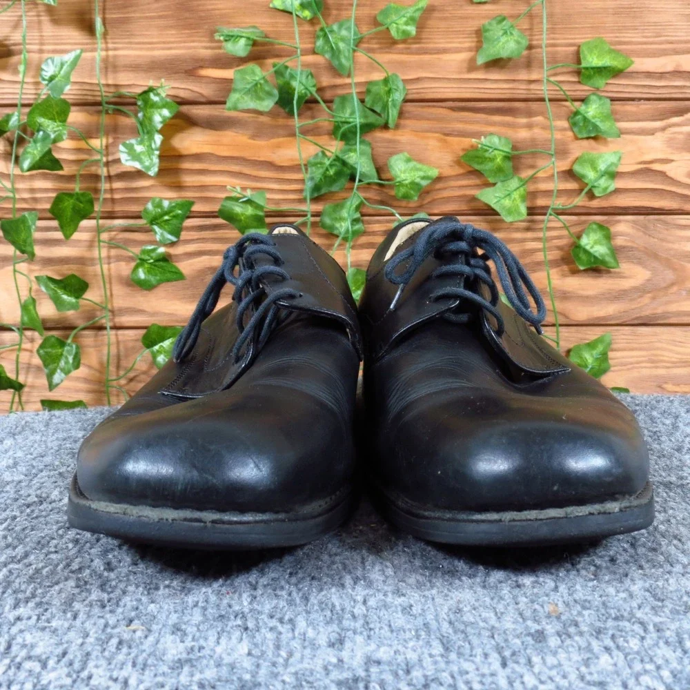 Johnston & Murphy 7425 Mens Derby Shoes‎ Size 11.5 Formal Business Black Leather